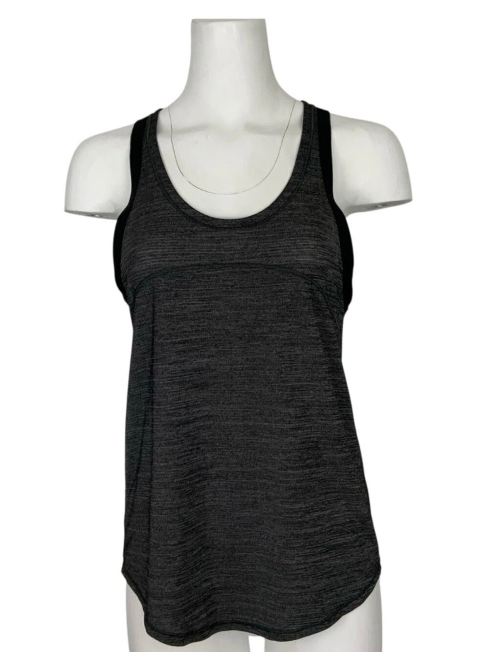 Lululemon On Track Singlet Tank Top 4 Heathered Black